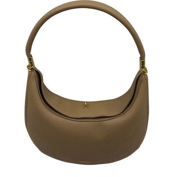 Songmont Luna Shoulder Bag Tan Beige Vegan Leather Hobo Detachable Strap*Read - Picture 5 of 16